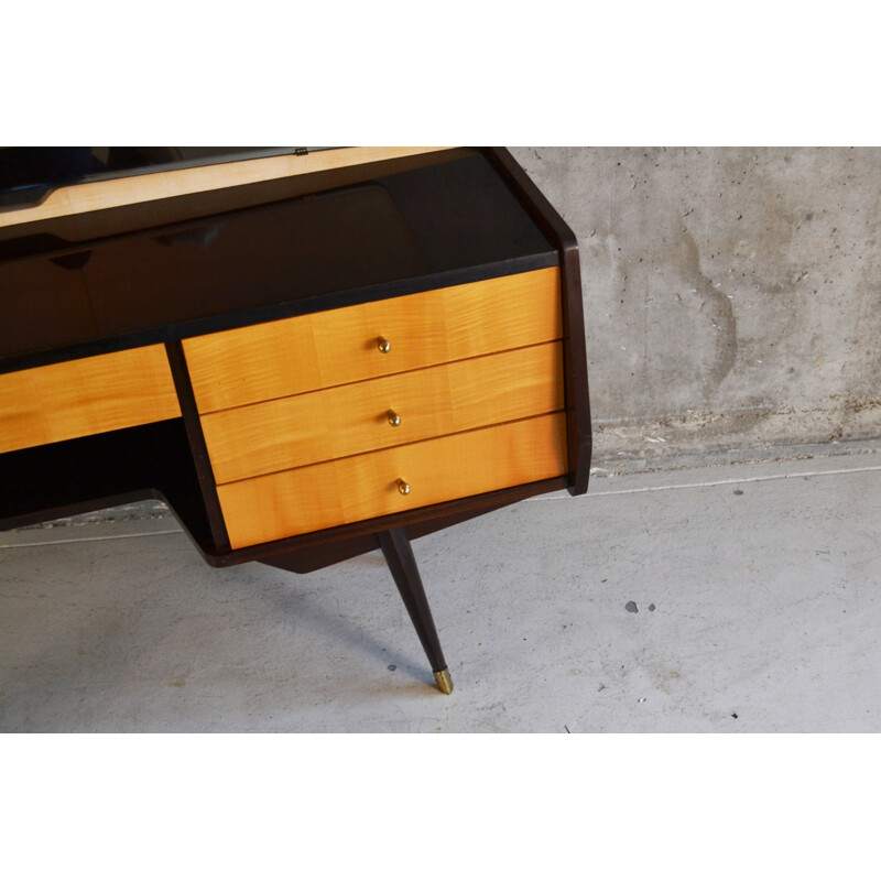 Dressing table in beech veneer - 1970s