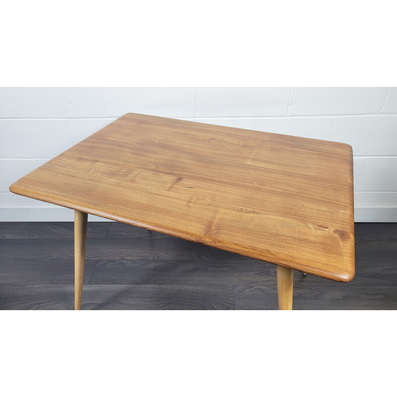 Vintage elmwood dining table by Ercol, 1960s