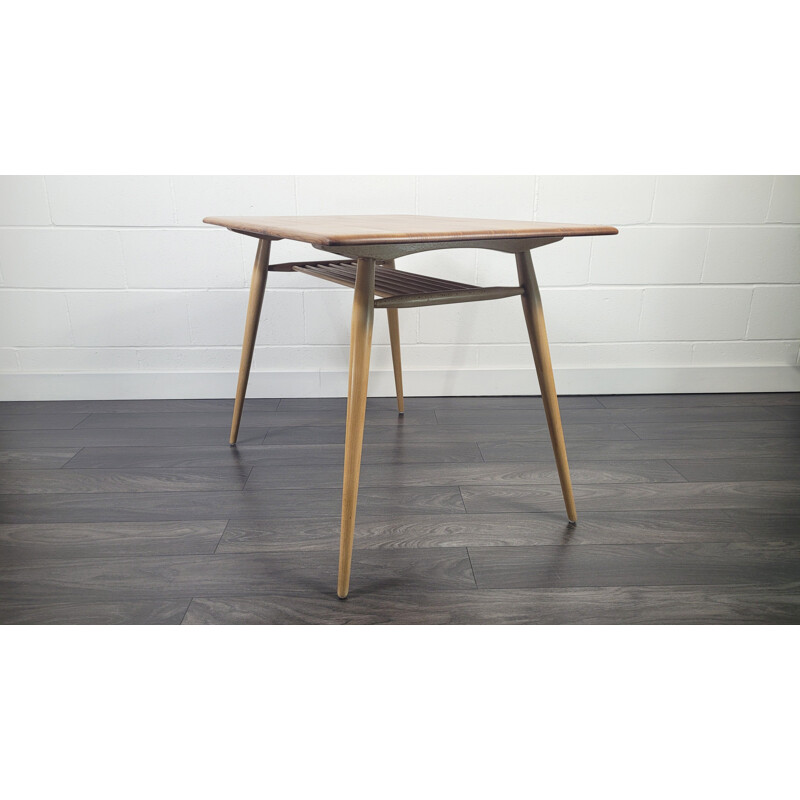 Vintage elmwood dining table by Ercol, 1960s