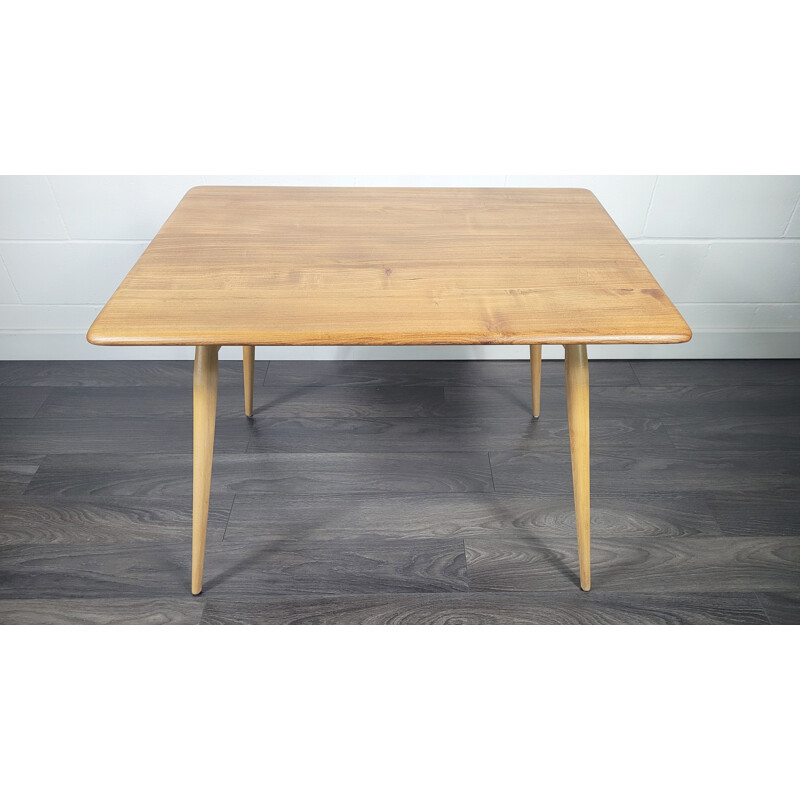 Vintage elmwood dining table by Ercol, 1960s