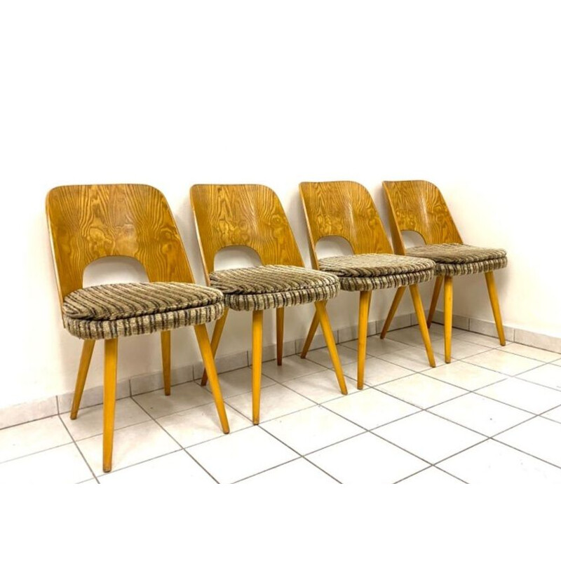 Set of 4 vintage chairs by Oswald Haerdtl for Tatra, Czechoslovakia 1960