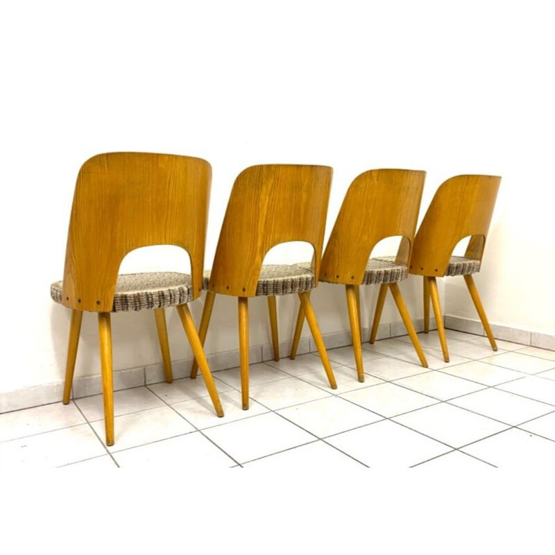 Set of 4 vintage chairs by Oswald Haerdtl for Tatra, Czechoslovakia 1960