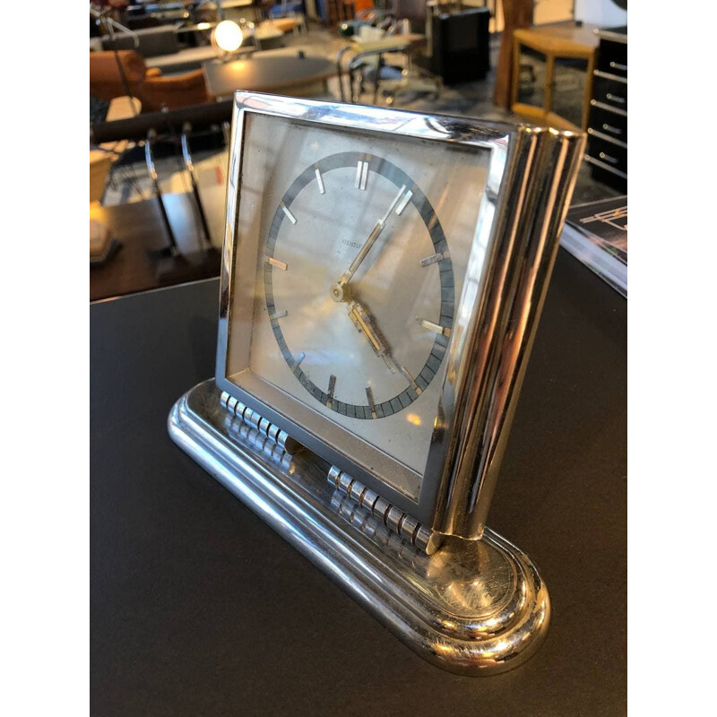 Vintage Art deco table clock with alarm by Kienzle, 1900-1930