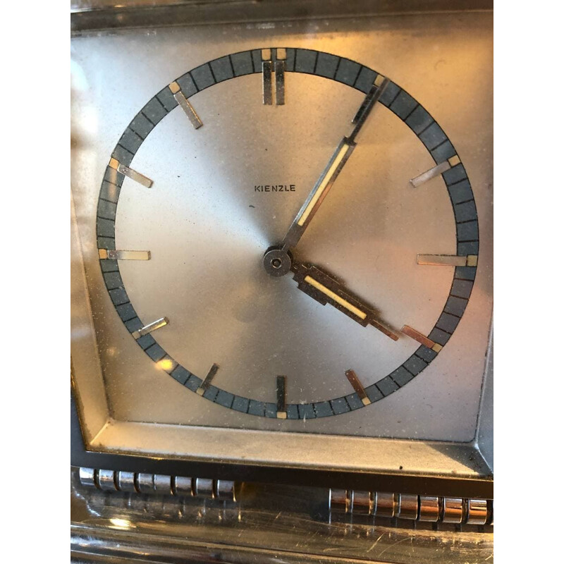 Vintage Art deco table clock with alarm by Kienzle, 1900-1930