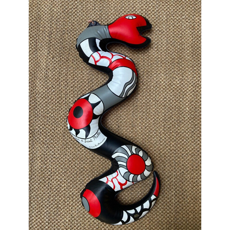 Vintage inflatable sculpture Snake in polychrome plastic, 2002