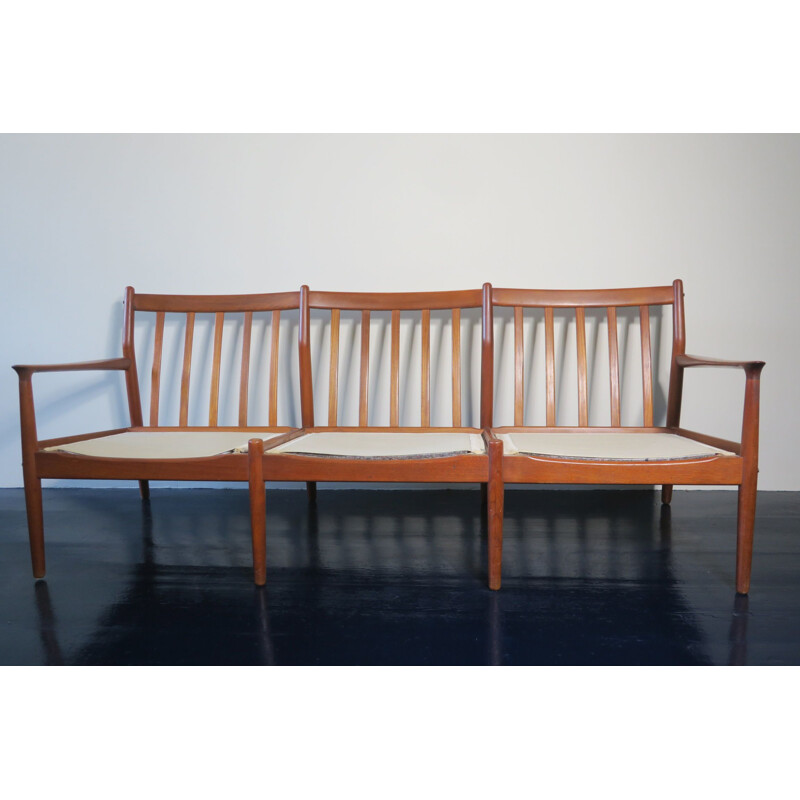 Mid-century Danish teak sofa by Grete Jalk, 1960s