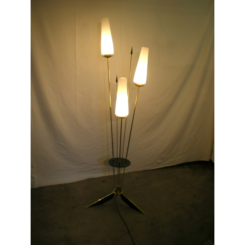 Mid century Lunel floor lamp with 3 lights - 1950s