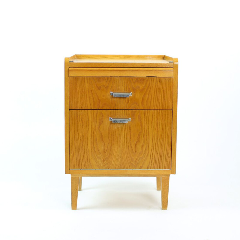 Vintage chest of drawers in oakwood, Czechoslovakia 1960s