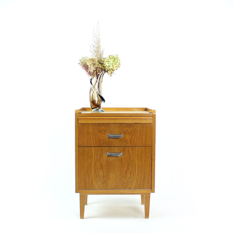 Vintage chest of drawers in oakwood, Czechoslovakia 1960s