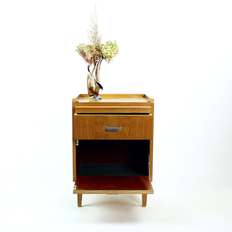 Vintage chest of drawers in oakwood, Czechoslovakia 1960s