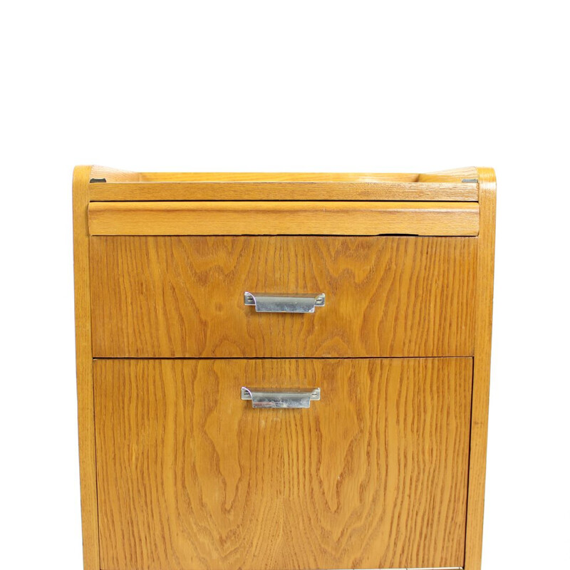 Vintage chest of drawers in oakwood, Czechoslovakia 1960s