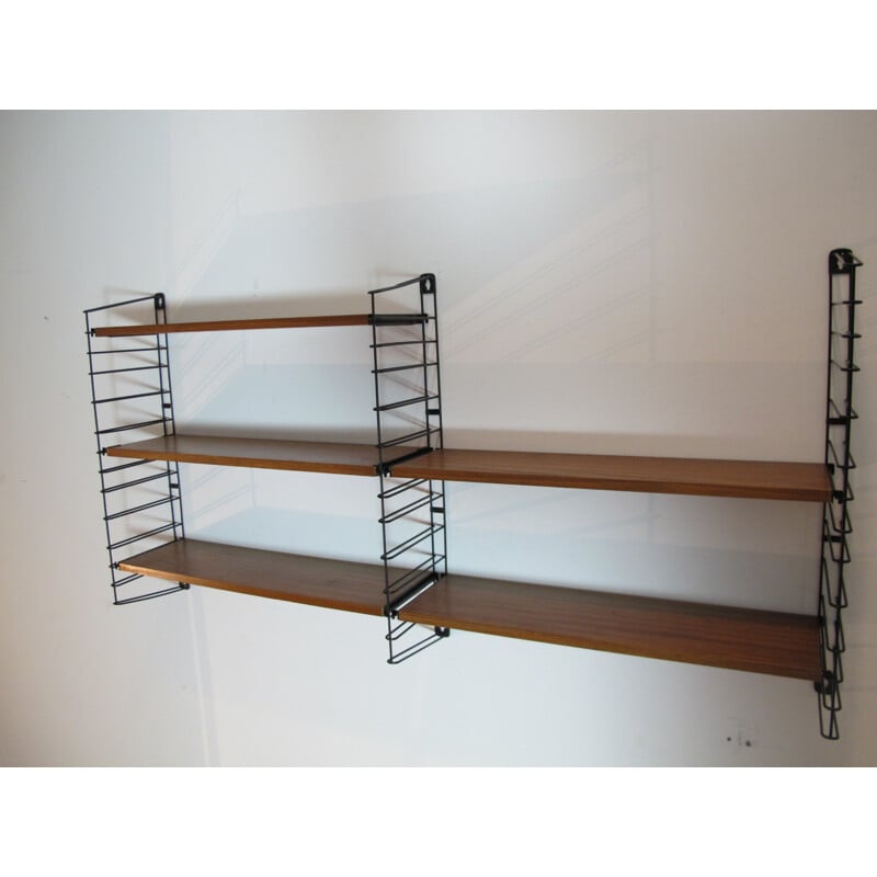 Metal and teak Tomado shelving system, A. DEKKER - 1960