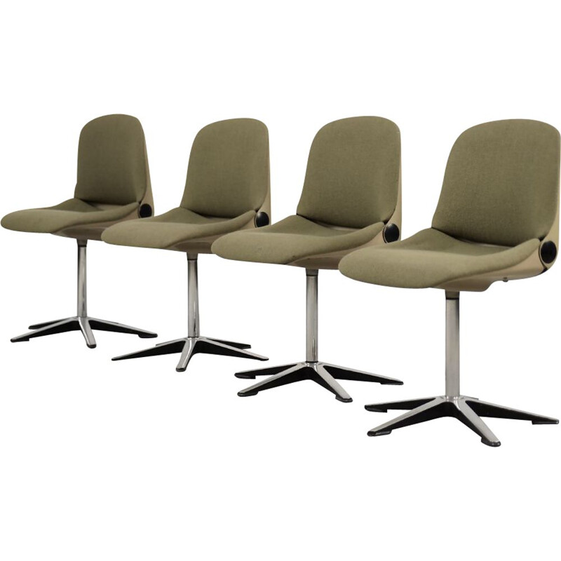Set of 4 vintage office chairs model 232 by Wilhelm Ritz for Wilkhahn, 1970s