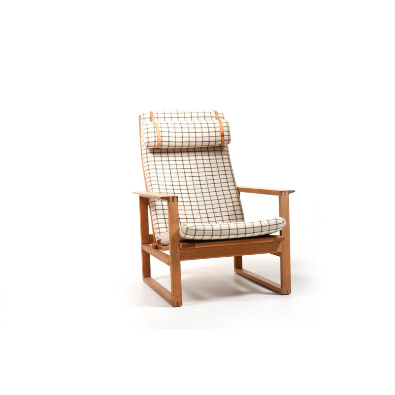 Vintage Sled armchair in oakwood by Børge Mogensen for Fredericia Stolefabrik, 1956