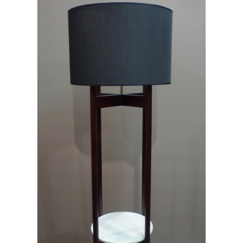 Black floor lamp in walnut - 2000