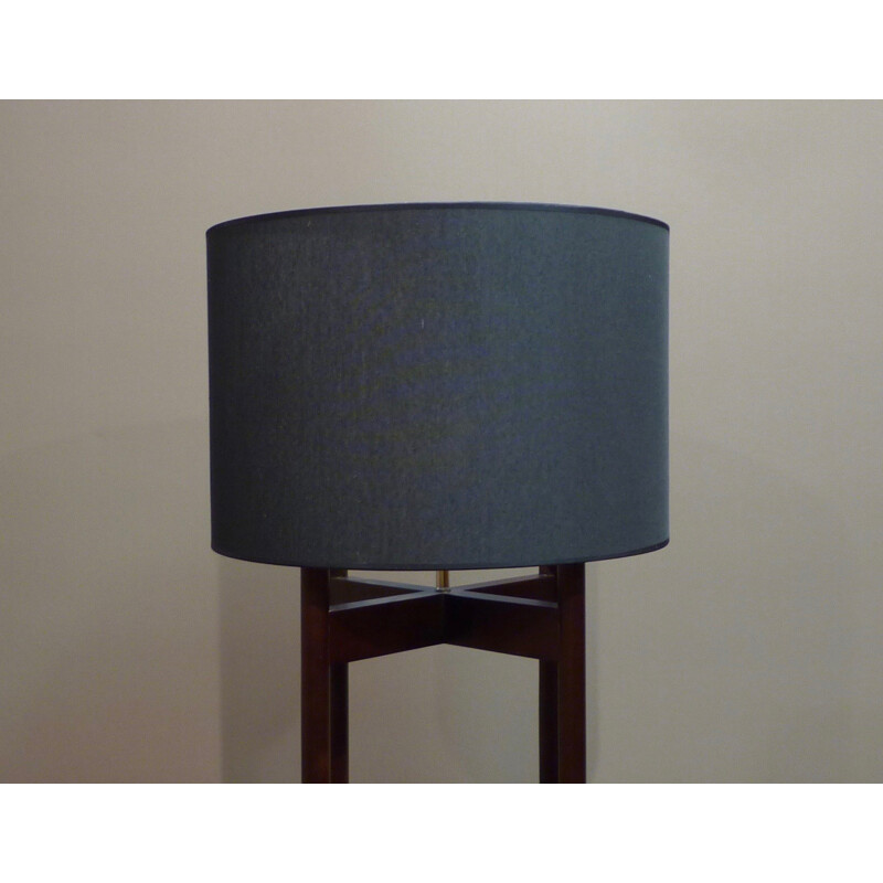 Black floor lamp in walnut - 2000