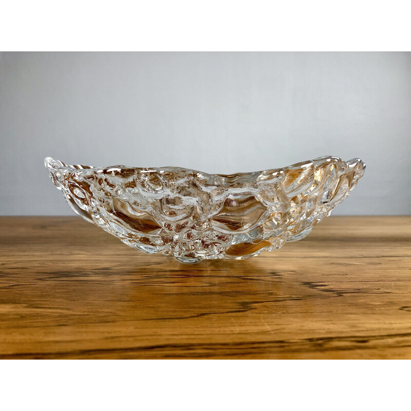 Vintage glass bowl by Per Lütken for Holmegaard, Denmark 1990