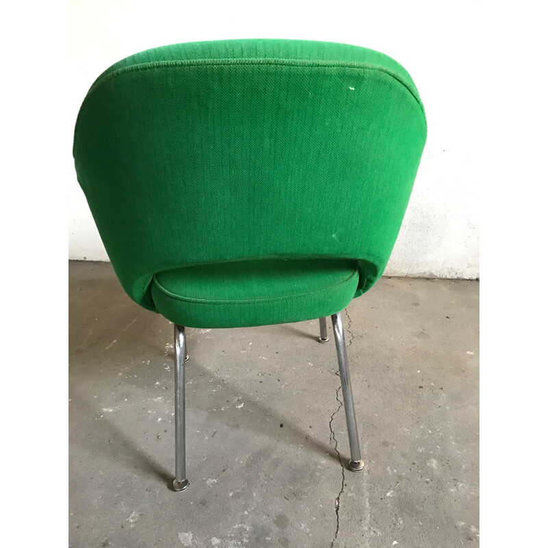 Knoll armchair in green velvet, Eero SAARINEN - 1960s