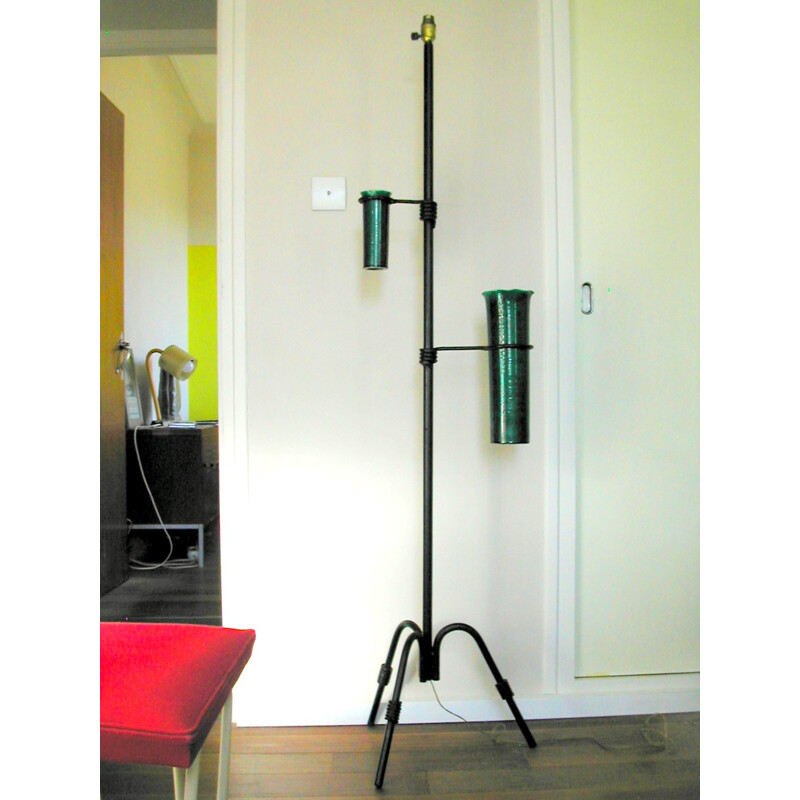 Wrought iron floor lamp - 1950s