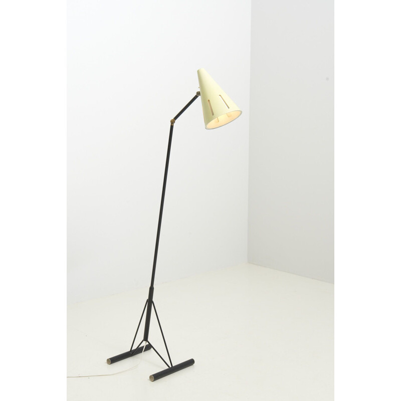 Vintage floor lamp "Sun Series" by Herman Busquet for Hala Zeist, Netherlands 1950s