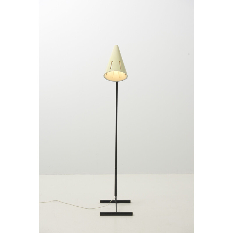 Vintage floor lamp "Sun Series" by Herman Busquet for Hala Zeist, Netherlands 1950s