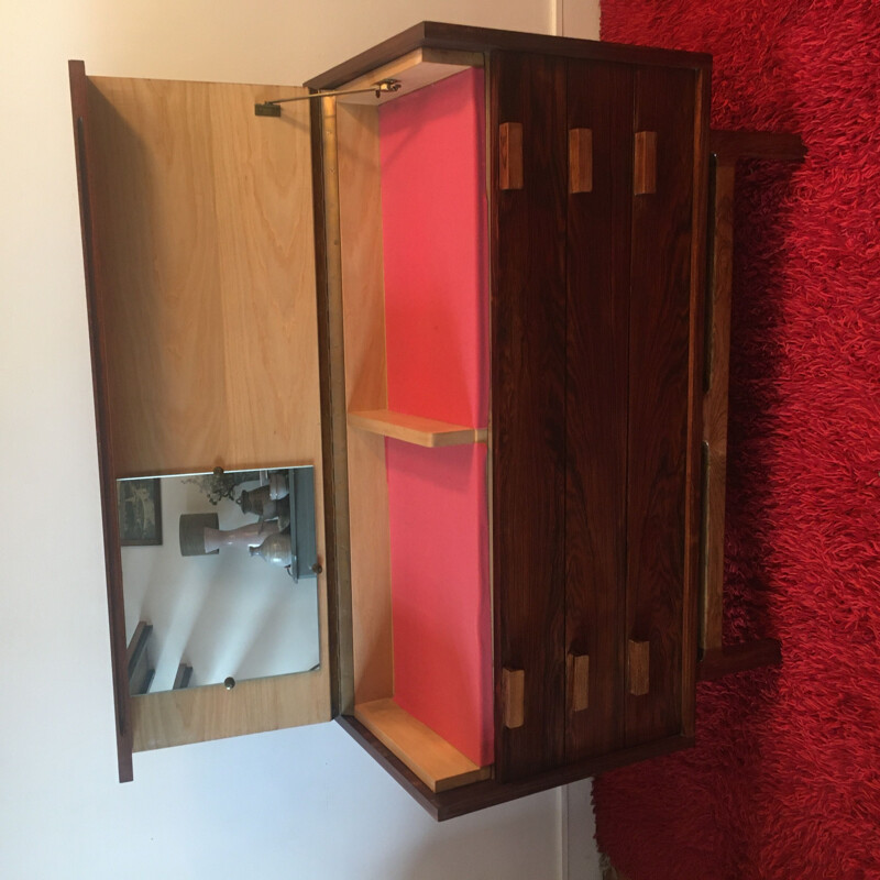 Vintage rosewood chest of drawers with 3 drawers, 1960