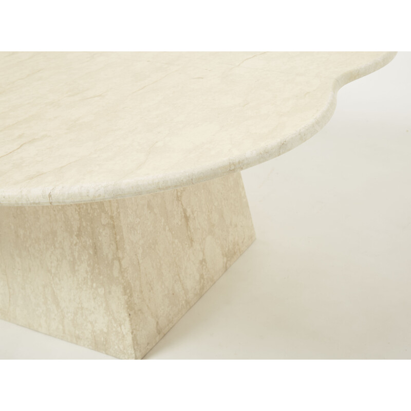 Vintage Italian travertine coffee table, 1970