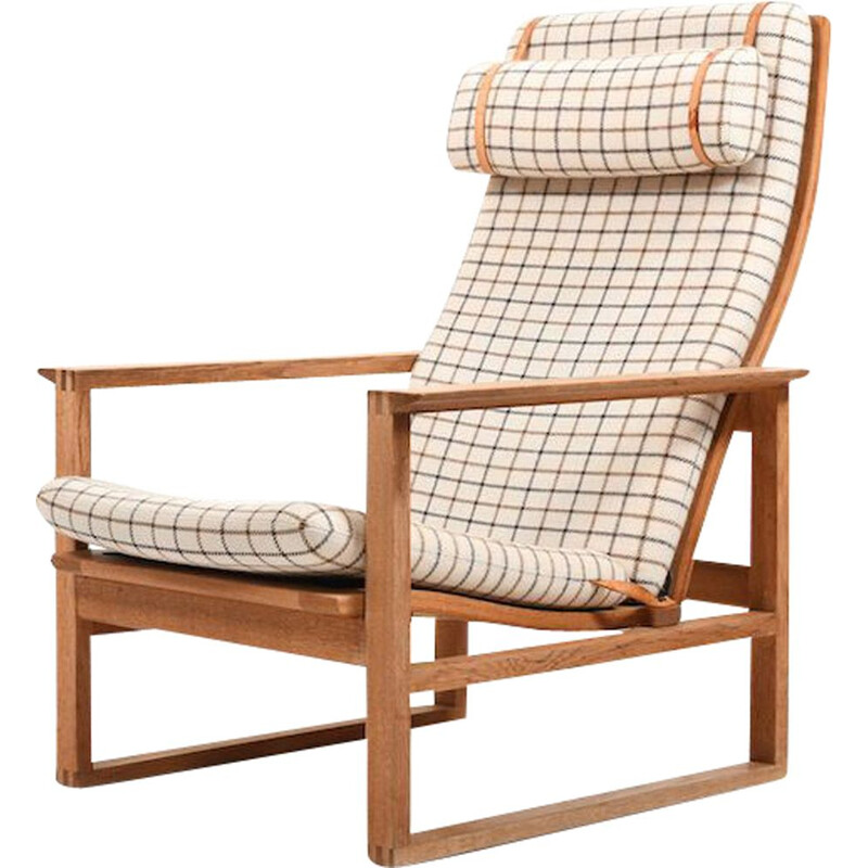 Vintage Sled armchair in oakwood by Børge Mogensen for Fredericia Stolefabrik, 1956