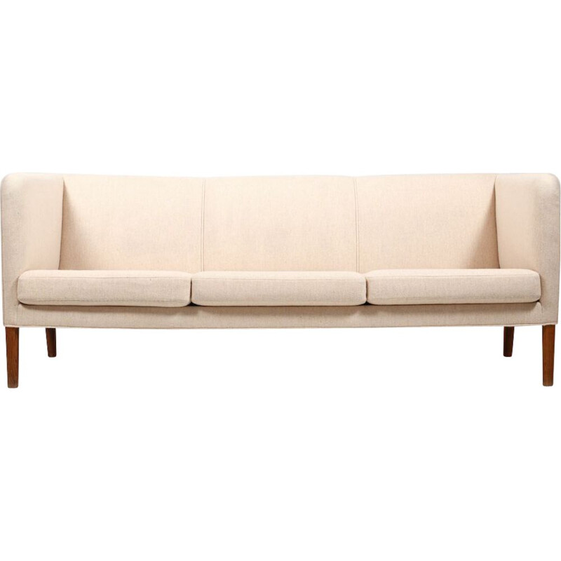 Vintage sofa in creme wool by Hans J. Wegner for Ap Stolen, 1950s