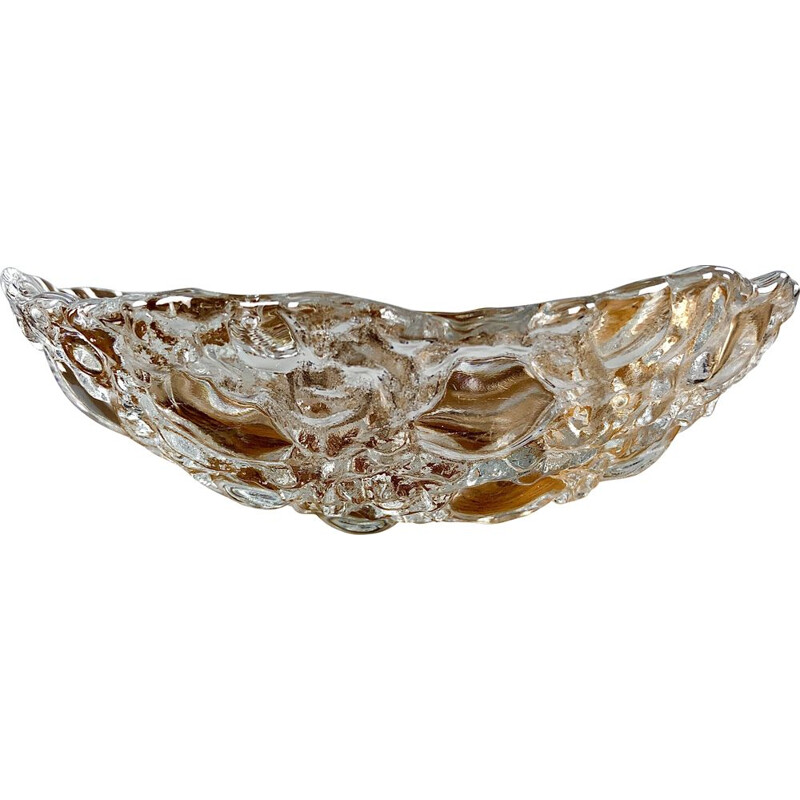 Vintage glass bowl by Per Lütken for Holmegaard, Denmark 1990