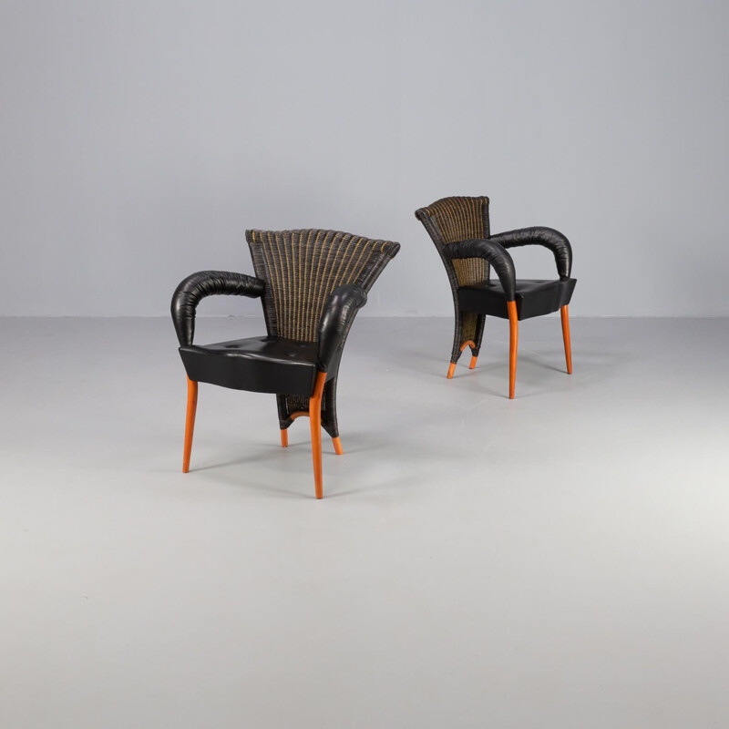 Pair of vintage "Karl Lagerfeld" armchairs by Borek Sipek, 1990s