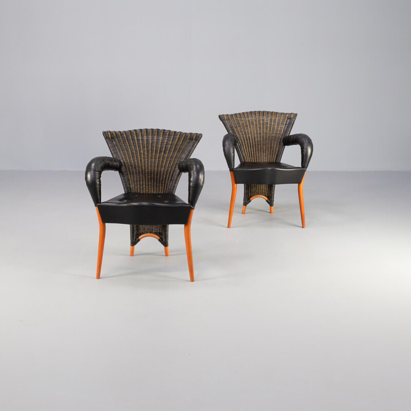 Pair of vintage "Karl Lagerfeld" armchairs by Borek Sipek, 1990s