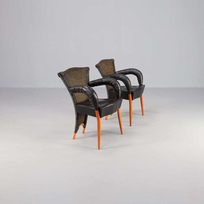 Pair of vintage "Karl Lagerfeld" armchairs by Borek Sipek, 1990s