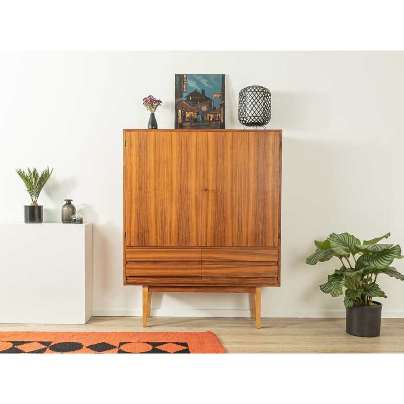 Vintage walnut two doors cabinet, Germany 1960s