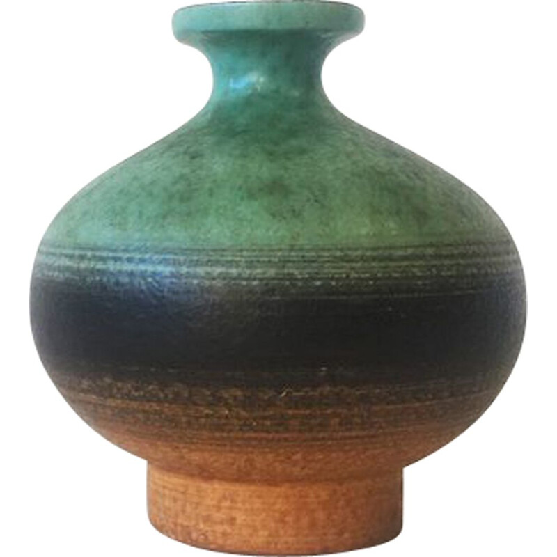 Vase vintage moderniste en céramique, Allemagne de l'Ouest
