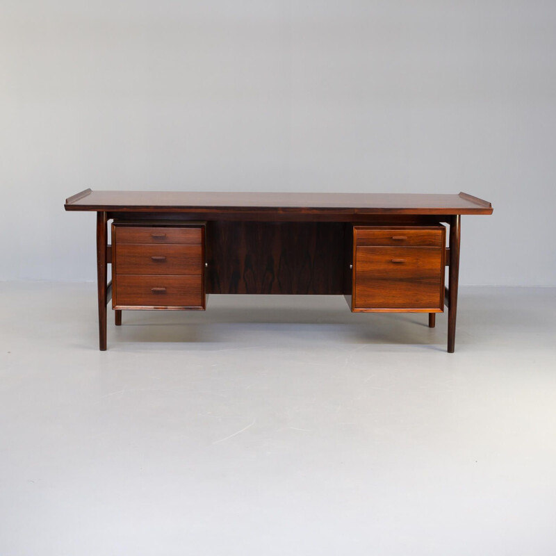 Vintage rosewood executive desk by Arne Vodder for Sibast, 1960s