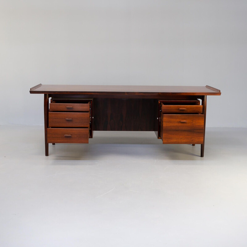 Vintage rosewood executive desk by Arne Vodder for Sibast, 1960s