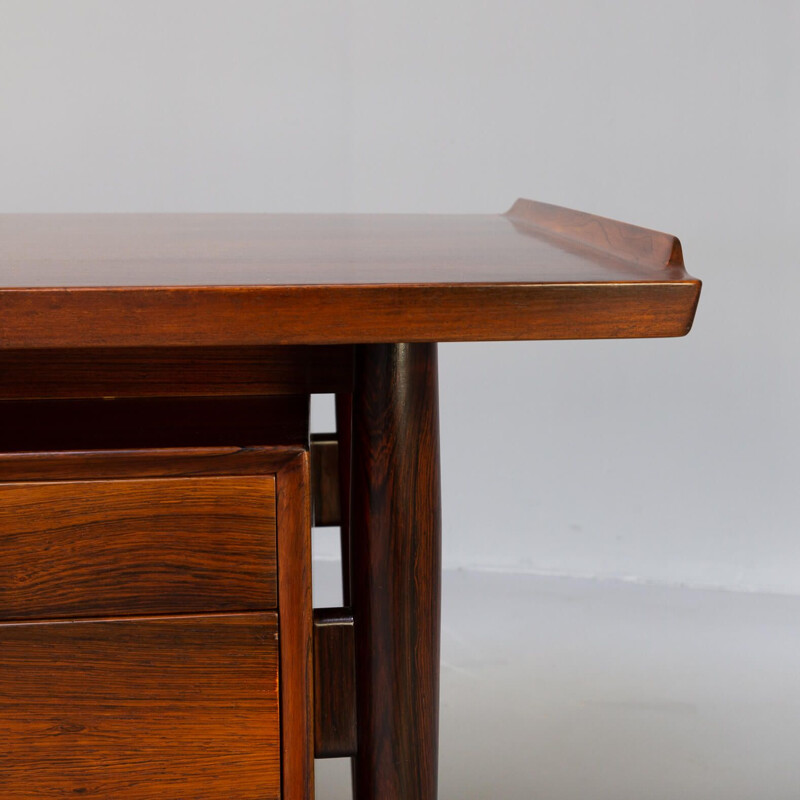 Vintage rosewood executive desk by Arne Vodder for Sibast, 1960s