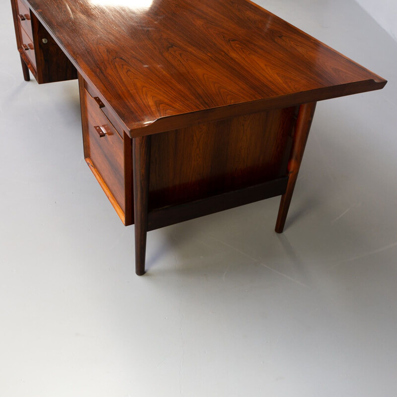 Vintage rosewood executive desk by Arne Vodder for Sibast, 1960s