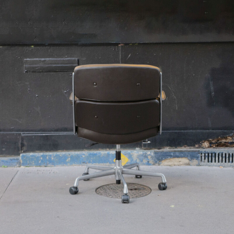 Brown vintage Lobby Chair armchair by Charles & Ray Eames for Herman Miller