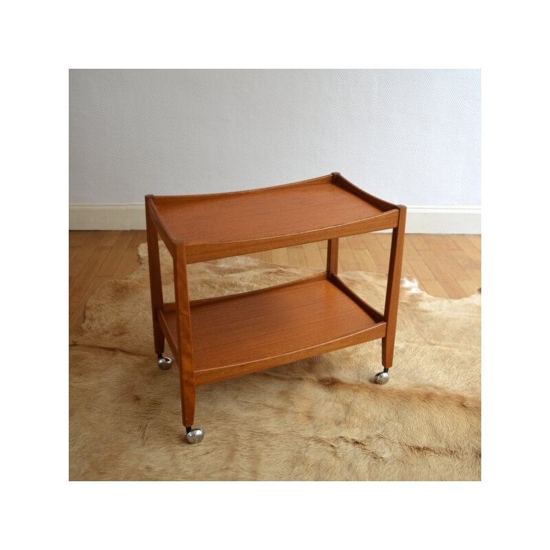 Serving trolley table in teak - 1960s