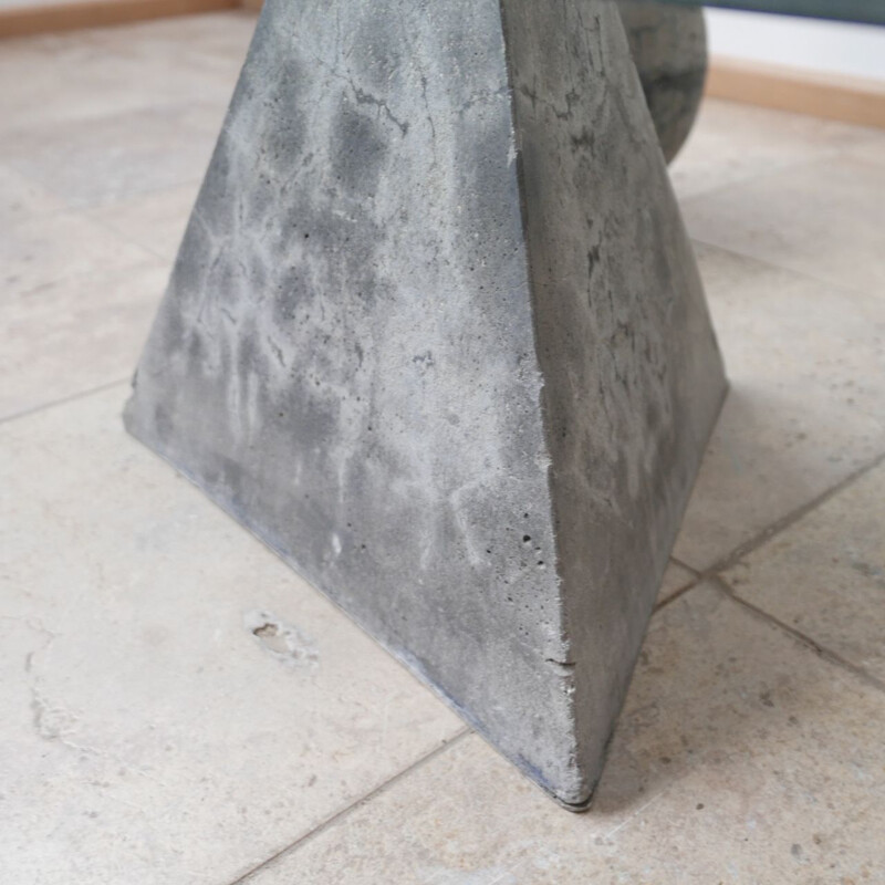 Vintage concrete coffee table, Italy 1980