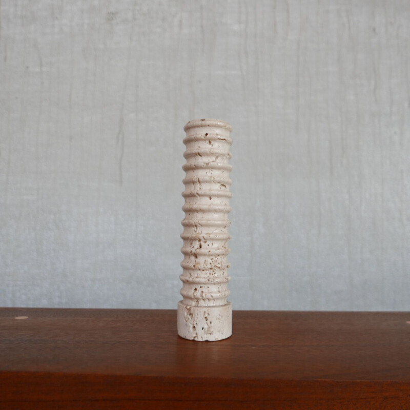 Travertine mid-century candlestick by Frattelli Manelli, Italy 1970s