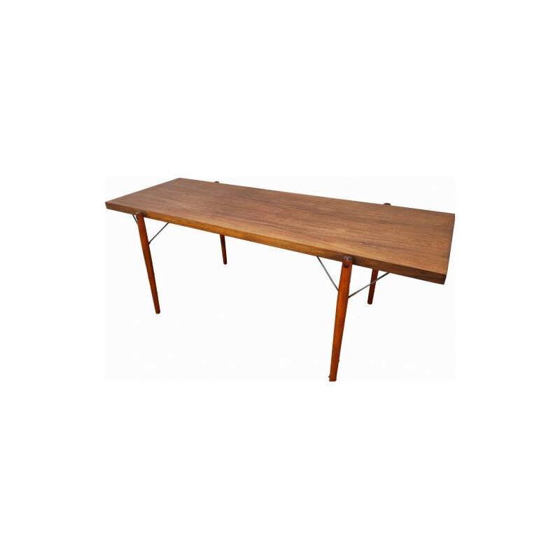 Vintage oak coffee table by F. Mezulanik for Up Zavody, Czechoslovakia 1960