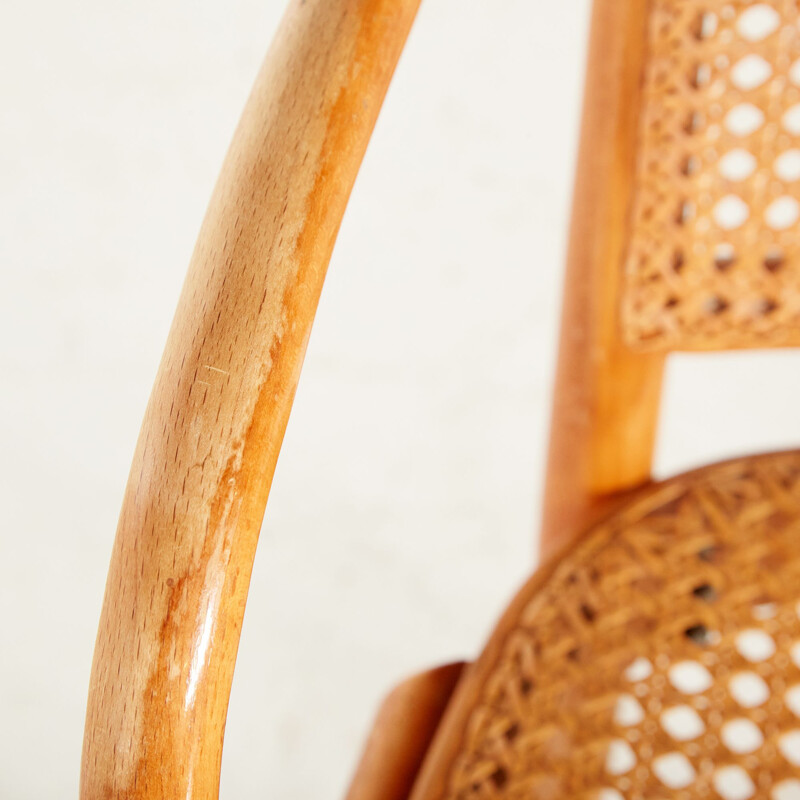 Pair of vintage light and smooth Thonet armchairs