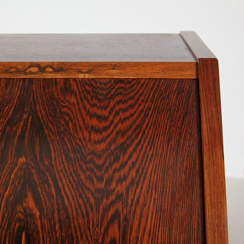 Vintage rosewood secretary with four-drawers