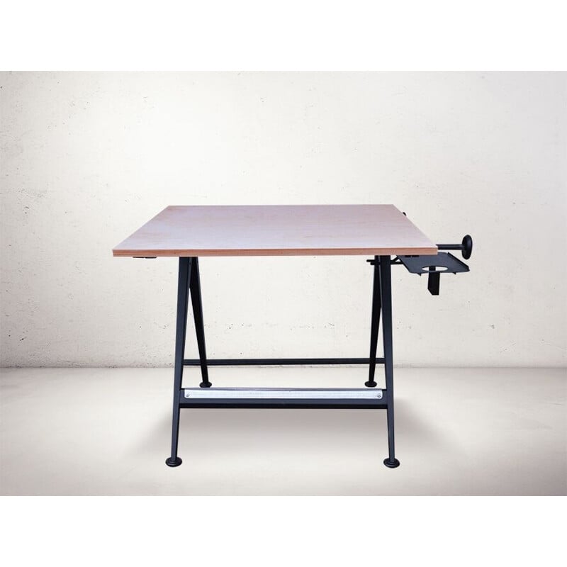 Ahrend de Cirkel "Reply" drawing table in plywood, Friso KRAMER & Wim RIETVELD - 1960s