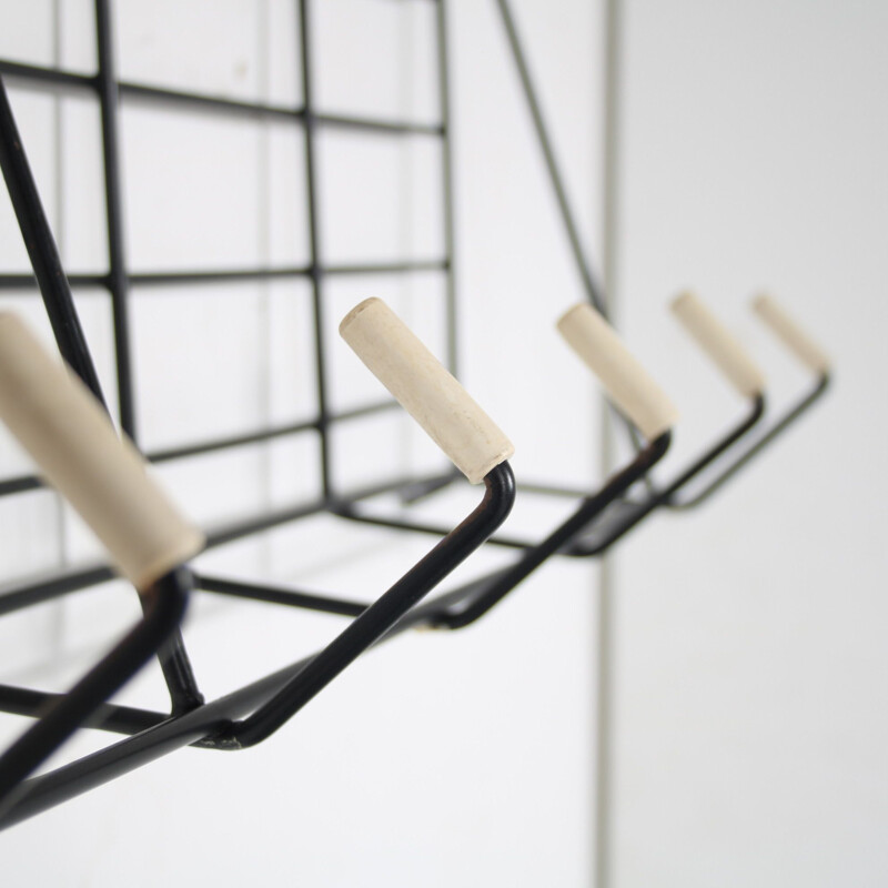 Vintage metal which coat rack by Friso Kramer for 't Spectrum, Netherlands 1950s