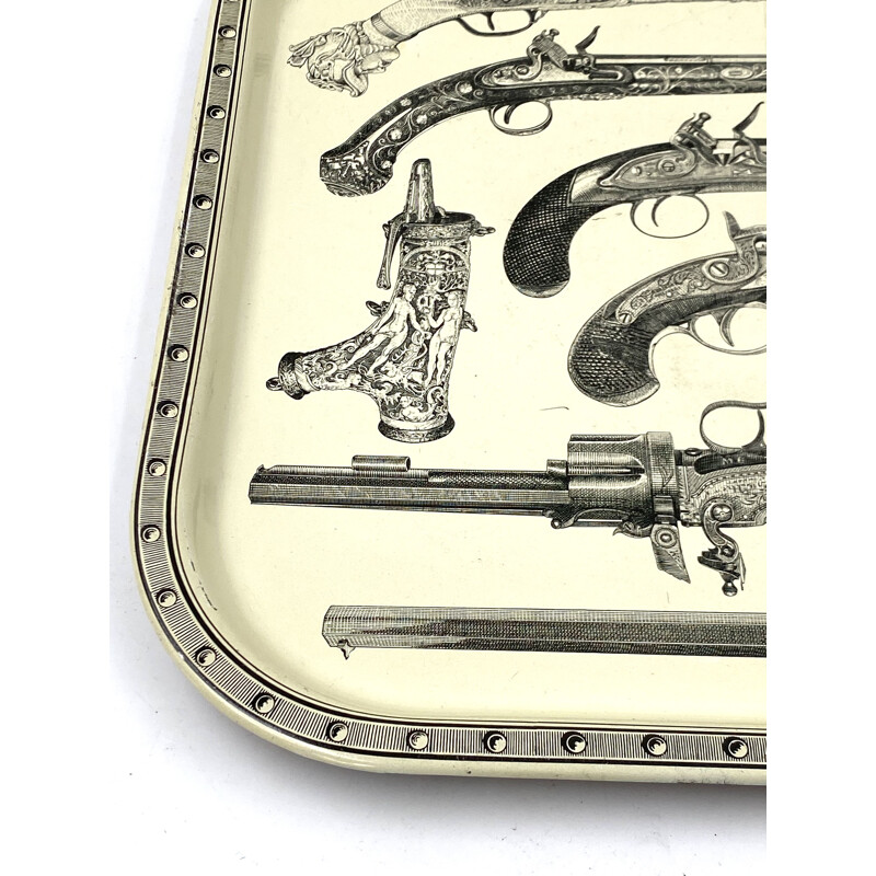 Vintage "Guns" tray by Piero Fornasetti, Italy 1960 