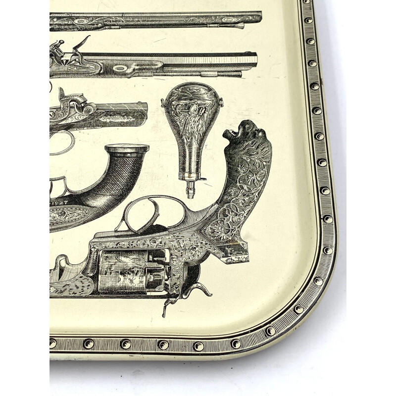 Vintage "Guns" tray by Piero Fornasetti, Italy 1960 